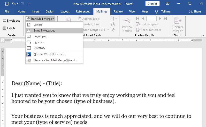 Dùng Mail Merge trong Outlook 2016 gửi mail hàng loạt 21 vui mỗi ngày - mail merge 2016 - bước 1