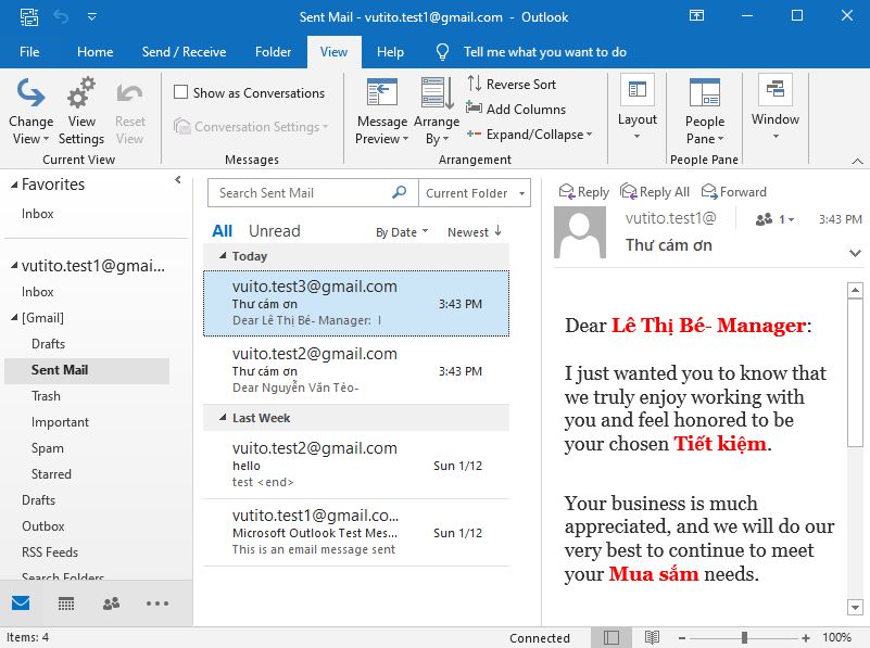 Dùng Mail Merge trong Outlook 2016 gửi mail hàng loạt 33 vui mỗi ngày - mail merge 2016 - bước kiểm tra