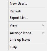 cửa sổ tạo user