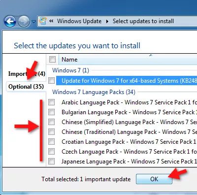 Cách thay đổi ngôn ngữ trên máy tính windows 7 - Chọn ngôn ngữ cài đặt
